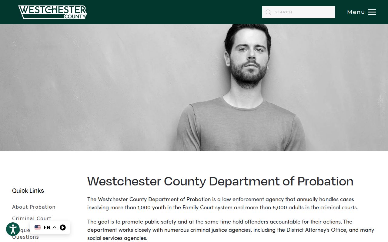 Westchester County criminal records and county probation office