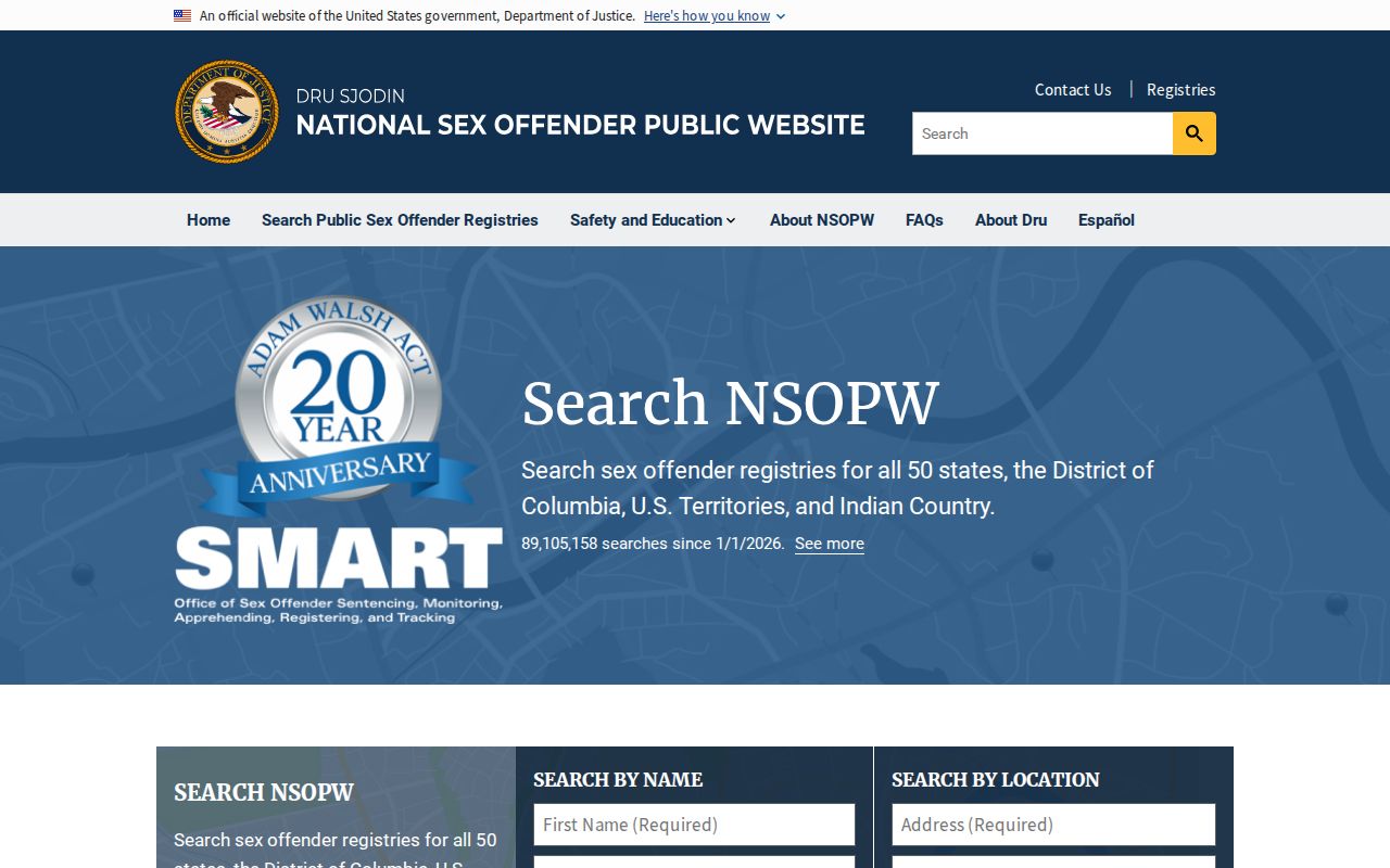 NSOPW national search for Westchester County sex offender information